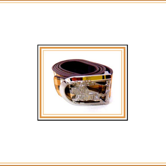 New Authentic Rare & Unique Burberry Top Grain Leather Belt - Picture 1 of 5